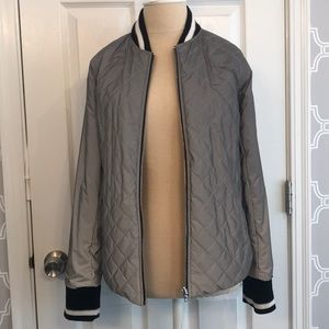 Reversible black and reflector Athleta jacket